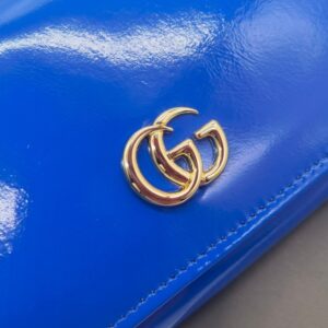 【AT10162】グッチ / Gucci 豪華なレザーウォレット 財布 貴族のためのエレガントな青色デザイン | Gucci Firenze