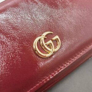 【AT10163】グッチ(Gucci) ワインレッドの牛革財布 クラシックな贅沢スタイル | Gucci Firenze