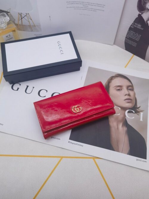 【AT10169】グッチ（Gucci）の赤色シリーズ クラシックな折りたたみ財布 | Gucci Firenze