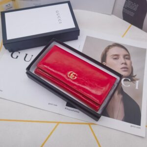 【AT10169】グッチ（Gucci）の赤色シリーズ クラシックな折りたたみ財布 | Gucci Firenze
