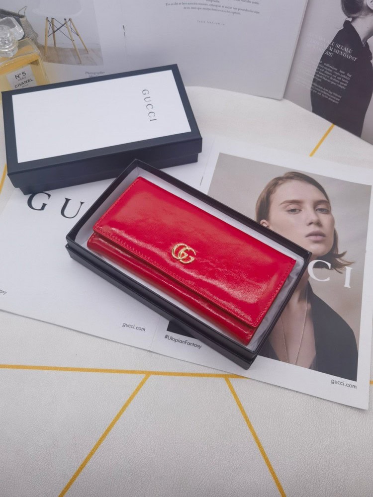 【AT10169】グッチ（Gucci）の赤色シリーズ クラシックな折りたたみ財布 | Gucci Firenze