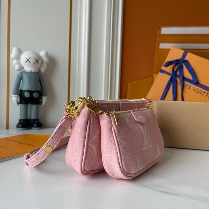 【AT10187】ルイ・ヴィトンのピンク麻雀バッグ - エレガントな女性用バッグ - モノグラム柄レザークラフト - 日本語表記 LV Pink Mahjong Bag | LV