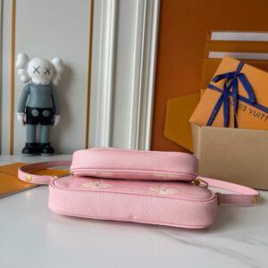 【AT10187】ルイ・ヴィトンのピンク麻雀バッグ - エレガントな女性用バッグ - モノグラム柄レザークラフト - 日本語表記 LV Pink Mahjong Bag | LV