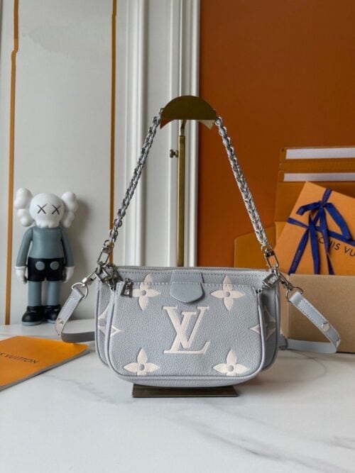 【AT10188】ルイ・ヴィトンのモダンな麻雀バッグセット、贅沢なグレーブルー色合い | LV