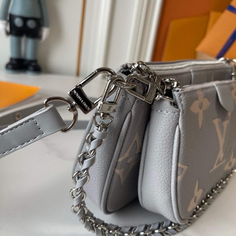 【AT10188】ルイ・ヴィトンのモダンな麻雀バッグセット、贅沢なグレーブルー色合い | LV