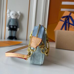 【AT10190】ルイ・ヴィトン モノグラム柄ポシェット・アクセソワール、村上隆コラボ、高級牛革トリム、メタルチェーンストラップ付き | 村上隆