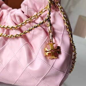 【AT10195】エレガントなピンク色のクラシック菱形柄ミニハンドバッグ | Chanel