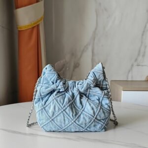 【AT10197】デニムブルーアーガイル柄ハンドバッグ -Elegance- | Chanel