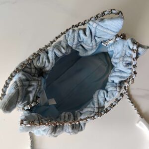 【AT10197】デニムブルーアーガイル柄ハンドバッグ -Elegance- | Chanel