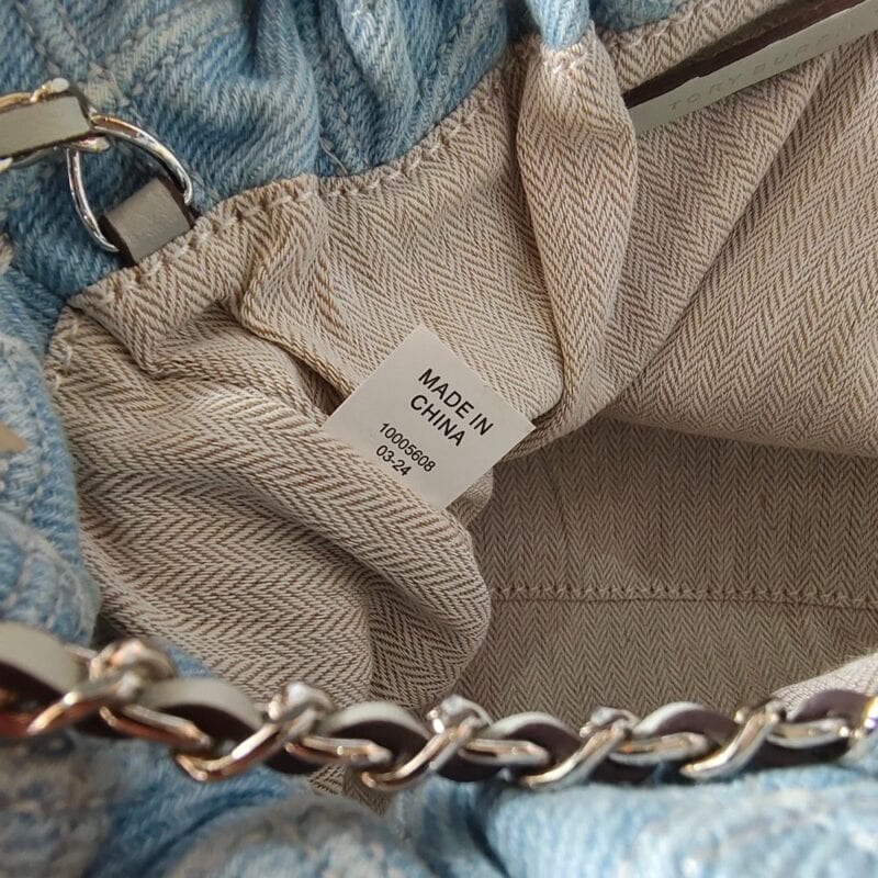 【AT10198】XXXブランド ダイヤ柄デニムチェーンバッグ | ミニショルダーバッグ ブルー | Chanel Paris