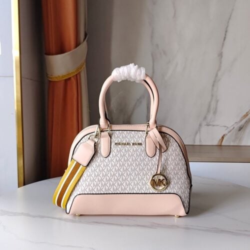 【AT10201】Michael Kors（マイケル・コース）ピンク＆ホワイトシェルバッグ、都会の女性のおしゃれなスタイルを演出！ | MK