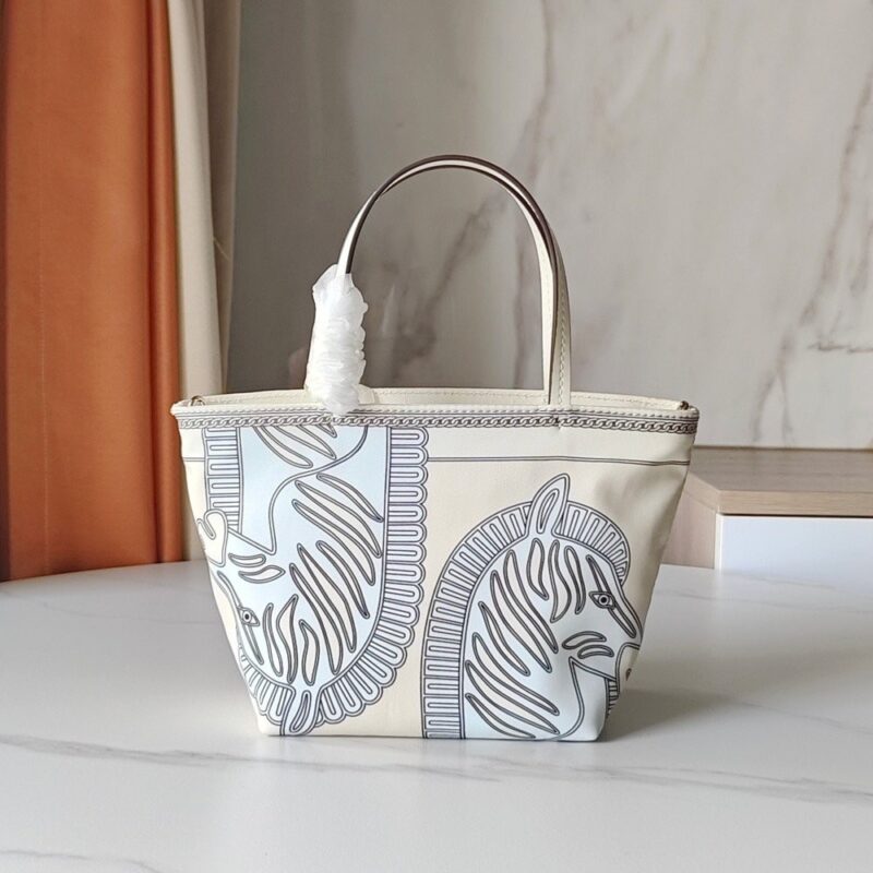 【AT10209】アニマルシリーズ ハンドバッグ - 軽奢デザイン、シマウマ柄、キャンバス素材 | Loewe