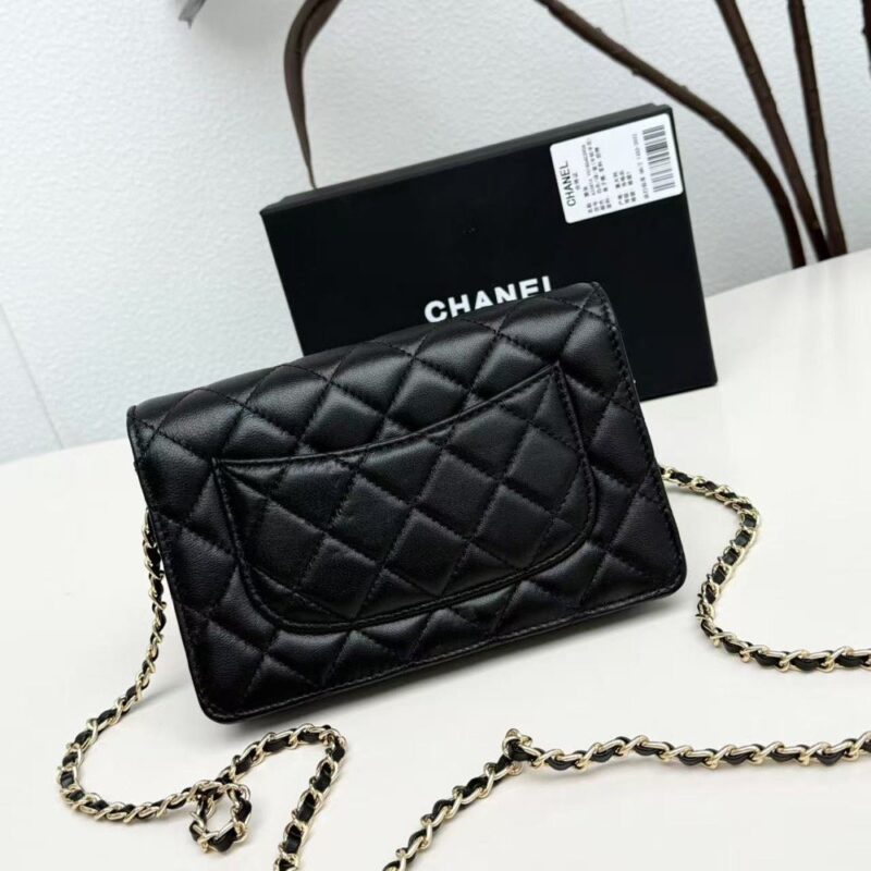 【AT10218】Chanelシリーズ ラムスキンチェーンバッグ 黒 ステッチラムスキングレイン | Chanel