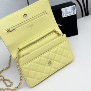 【AT10225】シャネルのクラシックWOCチェーンバッグ、レモンイエローが夏のファッションを彩る | Chanel Paris