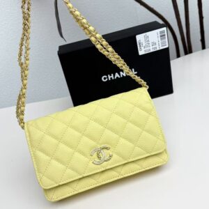 【AT10225】シャネルのクラシックWOCチェーンバッグ、レモンイエローが夏のファッションを彩る | Chanel Paris