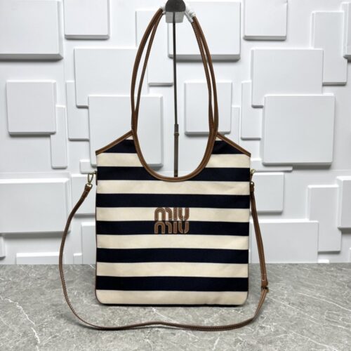 【AT10540】ミュウミュウ クラシックストライプシリーズ トートバッグ | Miu Miu