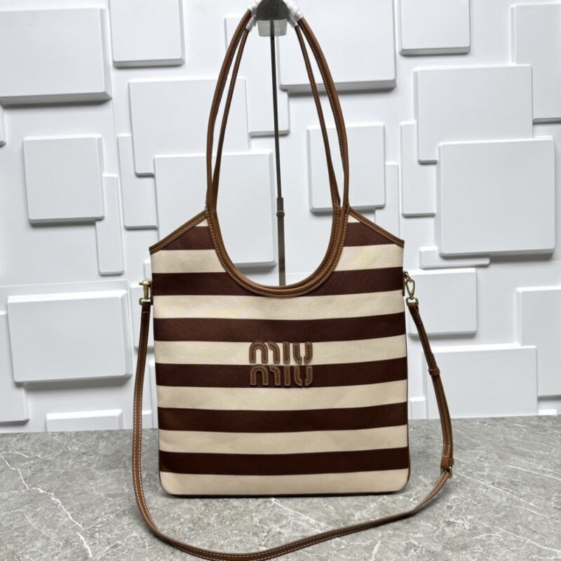 【AT10541】ミュウミュウ(Miu Miu) クラシックストライプコレクション トートバッグ | Miu Miu