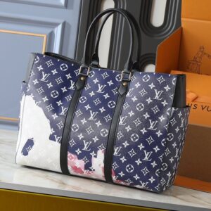 【AT10561】ルイ・ヴィトンのモノグラム柄ブルーハンドバッグ、芸術的なラグジュアリースタイル | Louis Vuitton