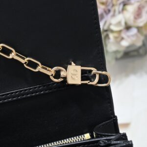 【AT10583】ディオール（Dior）のクラシックな黒い羊皮ハンドバッグ24*7.5*14cm | Christian Dior
