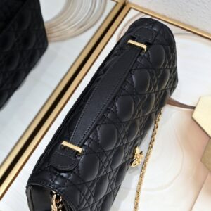 【AT10583】ディオール（Dior）のクラシックな黒い羊皮ハンドバッグ24*7.5*14cm | Christian Dior