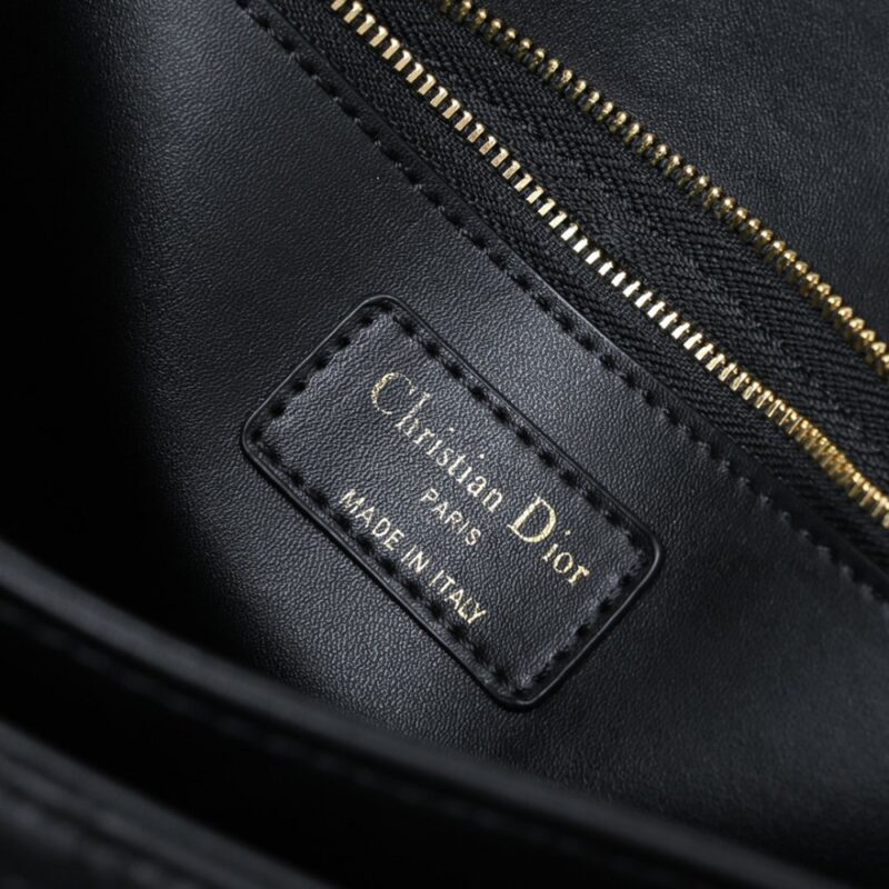 【AT10583】ディオール（Dior）のクラシックな黒い羊皮ハンドバッグ24*7.5*14cm | Christian Dior
