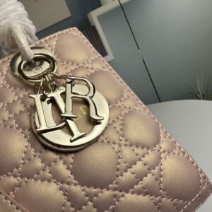 【AT10586】エレガントな女性のためのDior Ladyシリーズ ピンクレザーハンドバッグ | Christian Dior