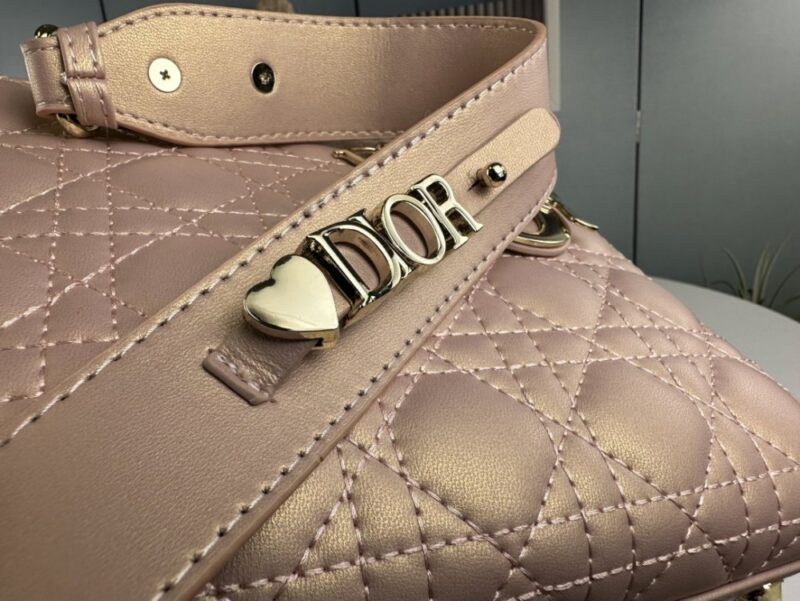 【AT10586】エレガントな女性のためのDior Ladyシリーズ ピンクレザーハンドバッグ | Christian Dior