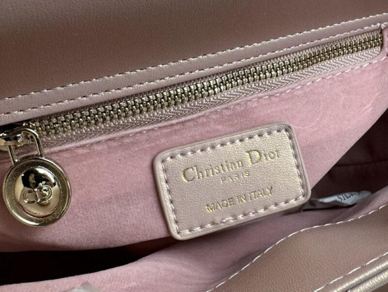 【AT10586】エレガントな女性のためのDior Ladyシリーズ ピンクレザーハンドバッグ | Christian Dior