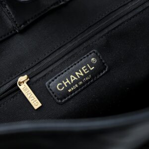 【AT10597】シャネルインスパイア ダイヤ型柄 トートバッグ 黒 本革 高級 ブランドのエレガンス | Chanel