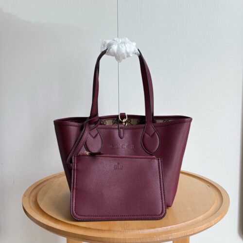 【AT10600】ワインレッドの高級感漂うレディースハンドバッグ | Gucci Italy