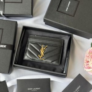 【AT10606】YSL（イヴ・サンローラン）ラムスキン名刺入れ: 高級ラグジュアリー・ビジネスカードホルダー | Yves Saint Laurent
