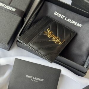 【AT10606】YSL（イヴ・サンローラン）ラムスキン名刺入れ: 高級ラグジュアリー・ビジネスカードホルダー | Yves Saint Laurent