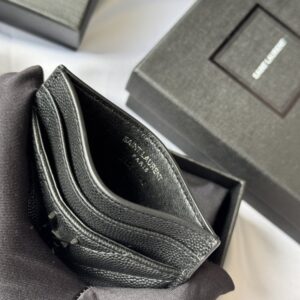 【AT10610】サンローランのクラシックなMonogram球状牛革カードケース | Saint Laurent Paris