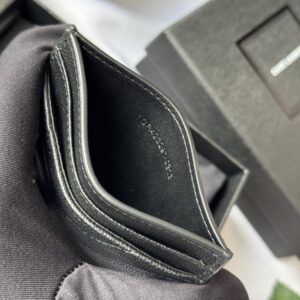 【AT10610】サンローランのクラシックなMonogram球状牛革カードケース | Saint Laurent Paris