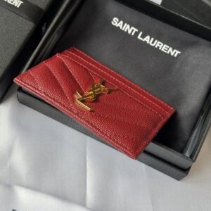 【AT10611】高級球面加工牛革カードケース YSL MONOGRAMシリーズ | Yves Saint Laurent