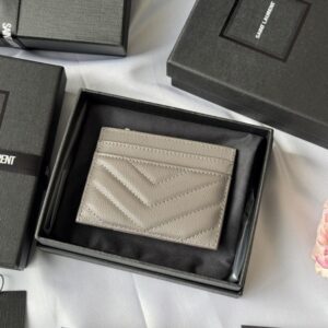 【AT10615】Saint Laurent モノグラム カードケース - 高品質な球面牛革とYSL金属ロゴが魅力的 | YSL