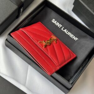 【AT10616】サンローランYSLメタルロゴ付き高級カードケース | YSL