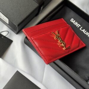 【AT10616】サンローランYSLメタルロゴ付き高級カードケース | YSL
