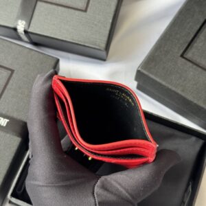 【AT10616】サンローランYSLメタルロゴ付き高級カードケース | YSL