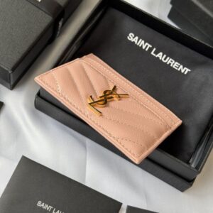 【AT10618】ヤSL（YSL）クラシックなカードケース - 羊革製エレガントなアクセサリー | Saint Laurent Paris
