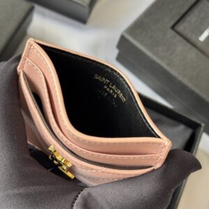 【AT10618】ヤSL（YSL）クラシックなカードケース - 羊革製エレガントなアクセサリー | Saint Laurent Paris