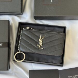 【AT10622】Saint Laurent（サンローラン） ボールグレインレザーチェーンコインケース：贅沢なエレガンスと実用性 | Saint Laurent Paris