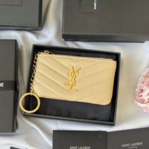 【AT10625】セイント ローラン YSL ミニ型押し牛革コインケース | デザイン豪華で多機能、エレガントなライフスタイルに対応 | Yves Saint Laurent