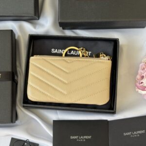 【AT10625】セイント ローラン YSL ミニ型押し牛革コインケース | デザイン豪華で多機能、エレガントなライフスタイルに対応 | Yves Saint Laurent