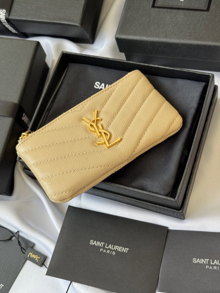【AT10625】セイント ローラン YSL ミニ型押し牛革コインケース | デザイン豪華で多機能、エレガントなライフスタイルに対応 | Yves Saint Laurent