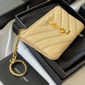 【AT10625】セイント ローラン YSL ミニ型押し牛革コインケース | デザイン豪華で多機能、エレガントなライフスタイルに対応 | Yves Saint Laurent