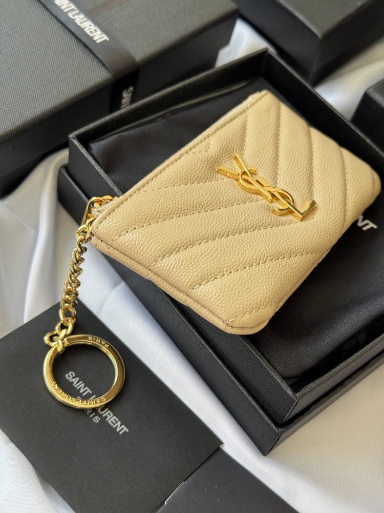 【AT10625】セイント ローラン YSL ミニ型押し牛革コインケース | デザイン豪華で多機能、エレガントなライフスタイルに対応 | Yves Saint Laurent