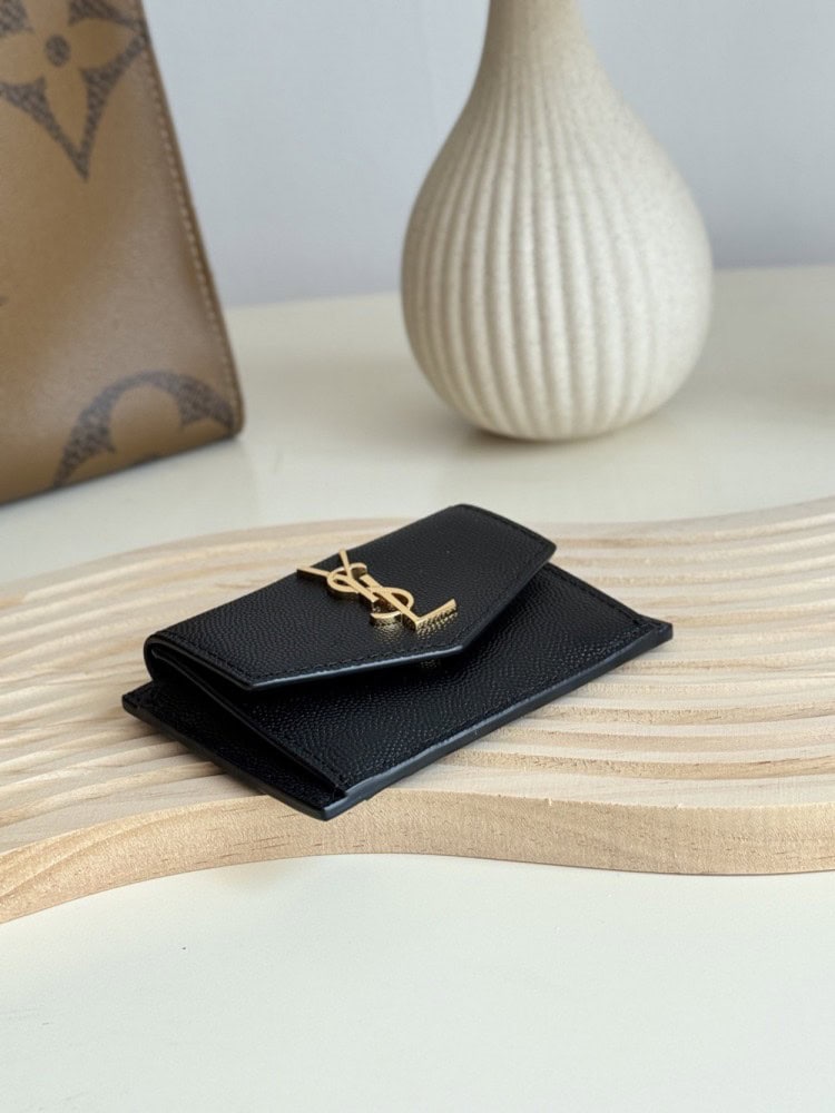 【AT10626】サンローランの贅沢なエンボスカードケース | YSL