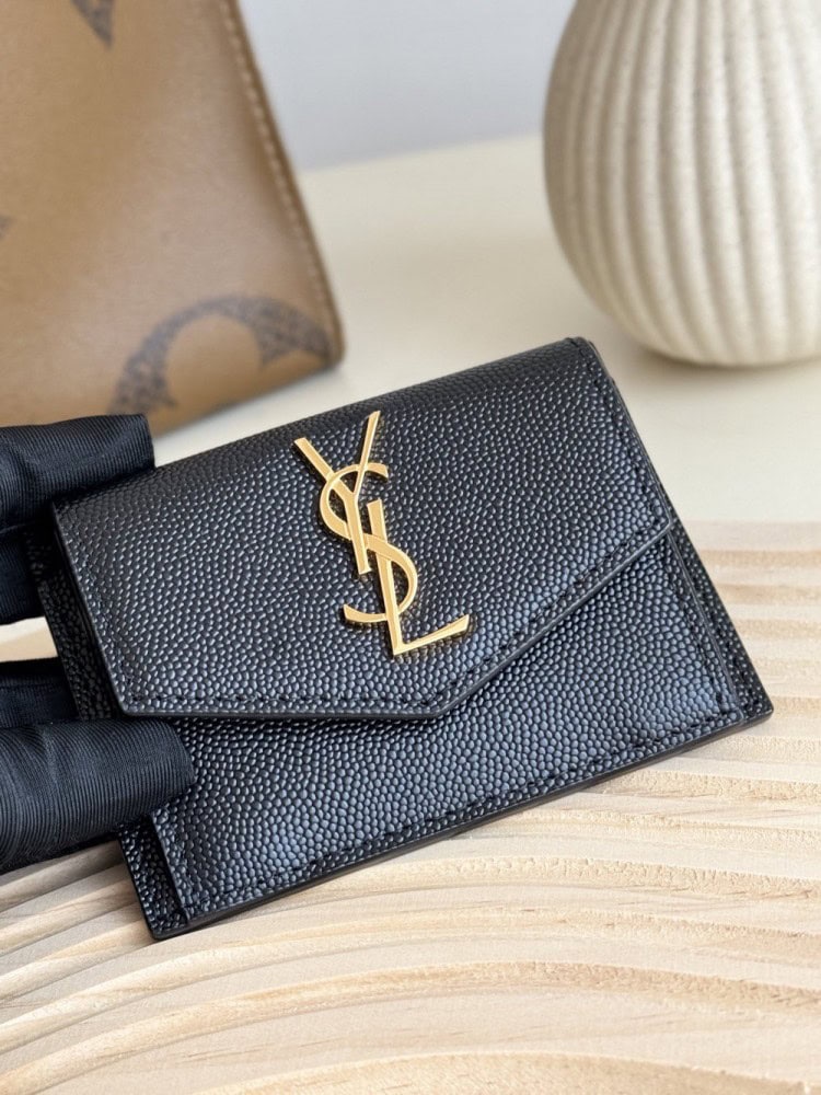 【AT10626】サンローランの贅沢なエンボスカードケース | YSL