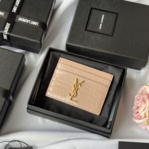 【AT10632】サンローラン YSL クラシックワニ柄カードケース、優雅な質感とファッション感を兼ね備えた高級アクセサリー | YSL